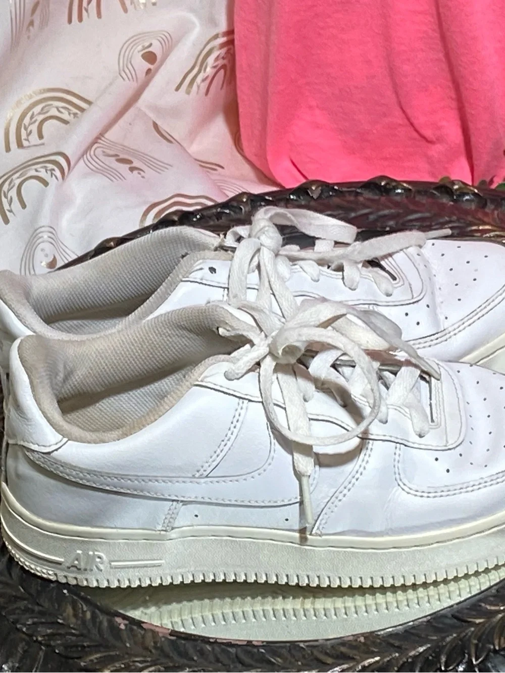 Nike White Kids' Air Force 1 Low Sneakers